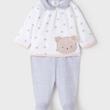 Tutina Spezzata In Cotone Con Stampa Grigia Neonata MAYORAL 1591 - MAYORAL - LuxuryKids