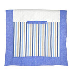 Coperta In Cotone E Lino Bianca E Celeste Neonato LA SARTORIA DEI PICCOLI LC115 - LA SARTORIA DEI PICCOLI - LuxuryKids