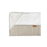 Lenzuolino Per Carrozzina In Cotone Bianco E Beige Neonato LA SARTORIA DEI PICCOLI LL102 - LA SARTORIA DEI PICCOLI - LuxuryKids