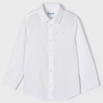 Camicia Basica Bianca Manica Lunga In Cotone Bambino MAYORAL 140 - MAYORAL - LuxuryKids