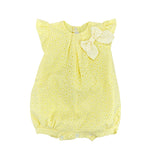 Pagliaccetto Intero In Pizzo San Gallo Giallo Neonata TETO E TATTA PA1601 - TETO E TATTA - LuxuryKids