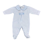 Tutina Intera In Cotone Celeste Neonato BABY FASHION 1102 - Baby Fashion - LuxuryKids