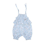 Salopette In Cotone A Fantasia Floreale Con Balza Neonata GRANLEI 436 - GRANLEI - LuxuryKids