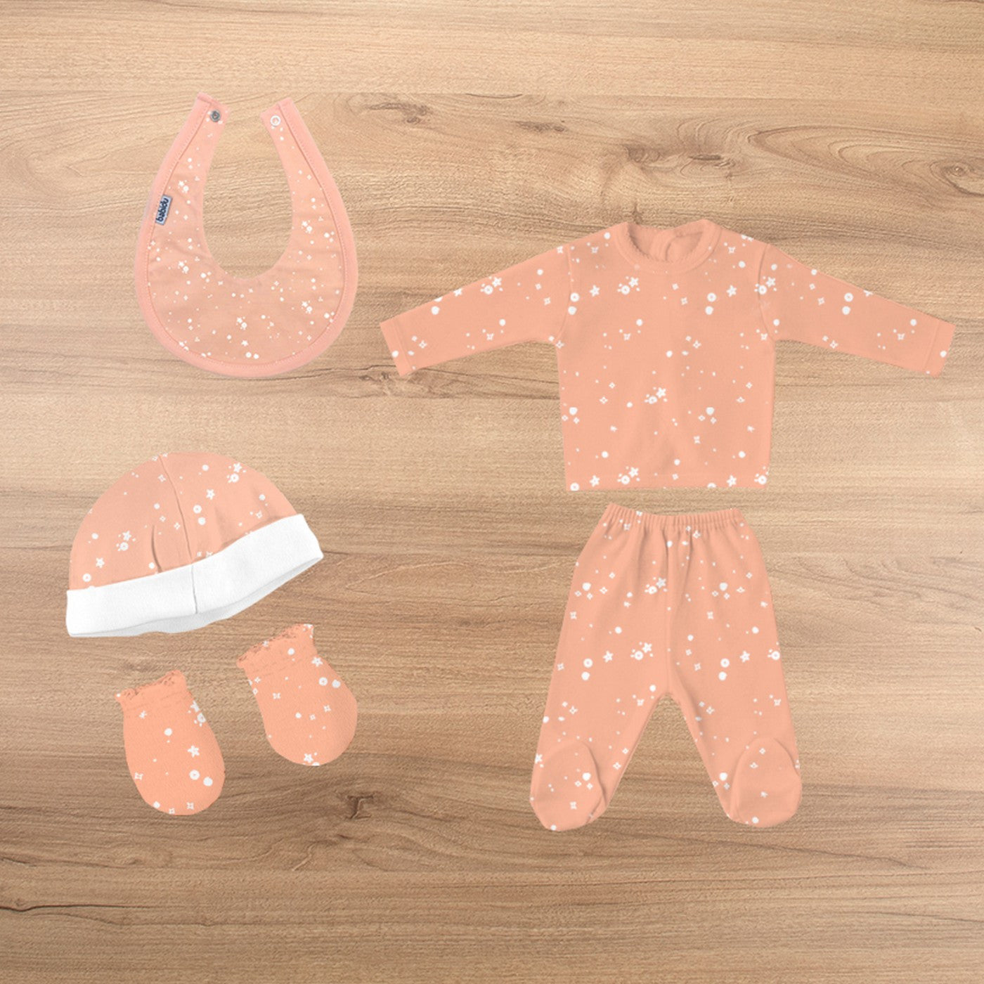 Set Regalo Con Tutina Spezzata Cappello E Moffole Neonato-a BABIDU 528 - BABIDU - LuxuryKids