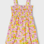 Tuta Con Bretelle A Nido D'Ape Multicolour In Cotone Bambina MAYORAL 3837 - MAYORAL - LuxuryKids