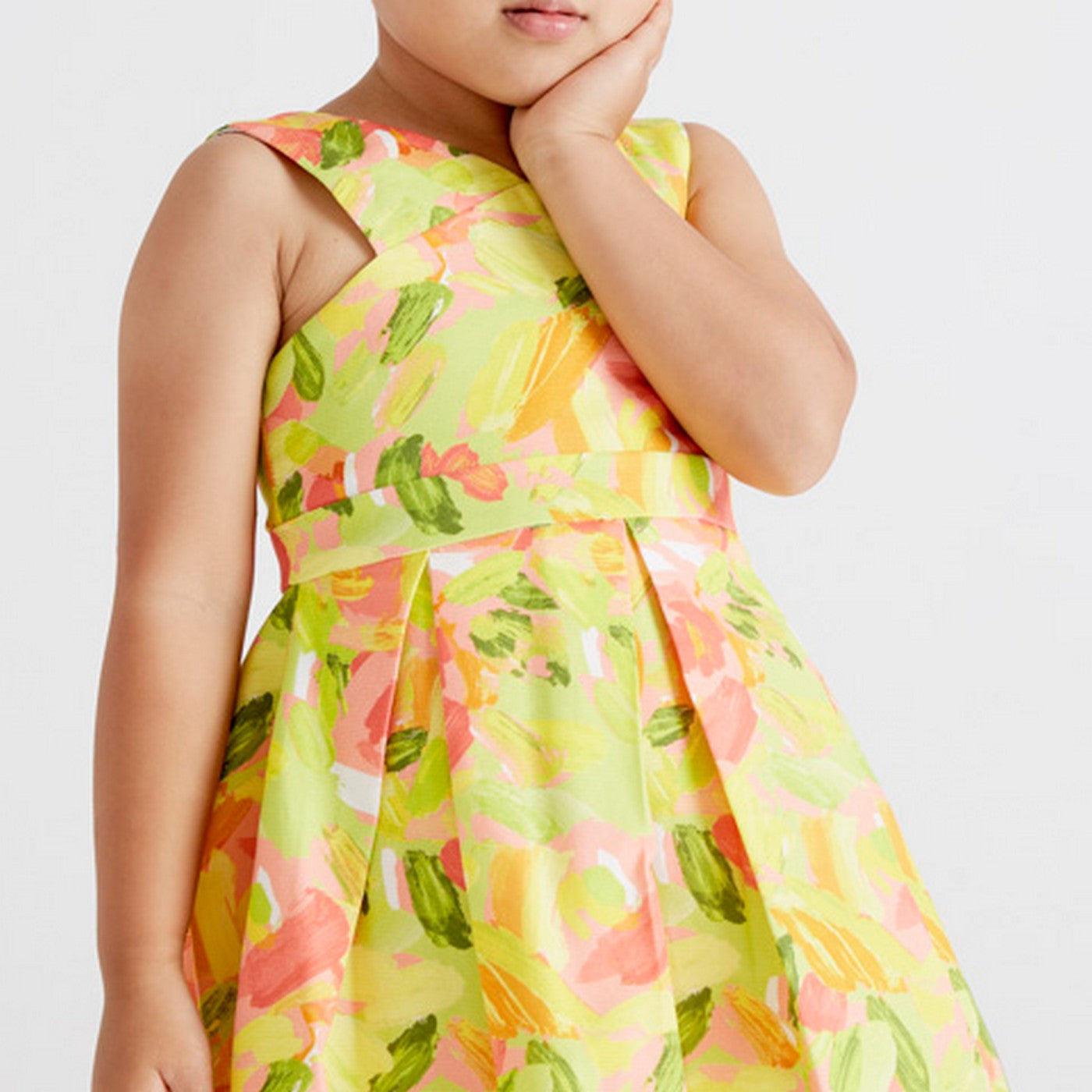 Abito In Cotone Con Stampa Multicolour Neonata MAYORAL 3921 - MAYORAL - LuxuryKids