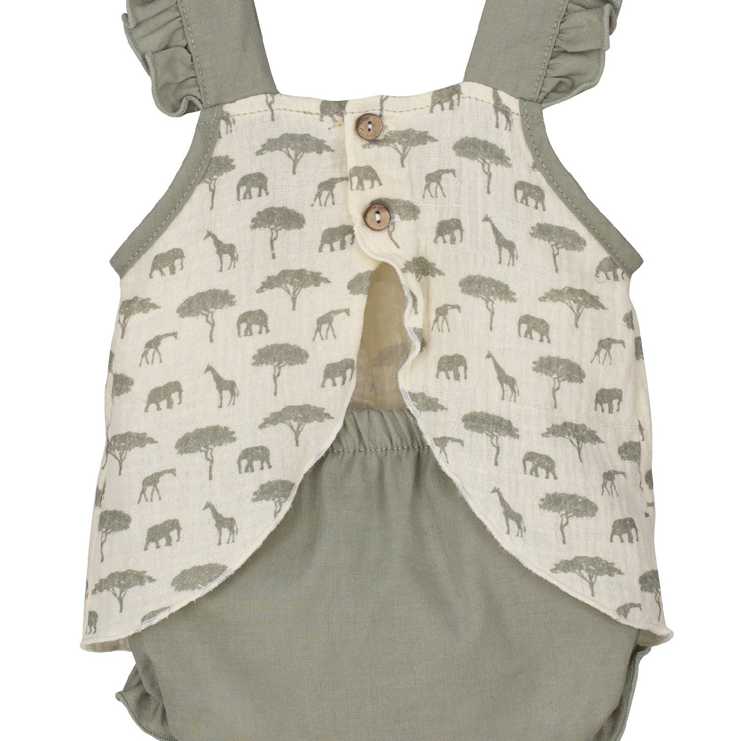 Completo Blusa E Culotte In Cotone Fantasia Safari Bambina Calamaro 17720 - CALAMARO - LuxuryKids