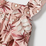 Abito Smanicato in Cotone Rosa Antico Stampato Bambina MAYORAL 3937 - MAYORAL - LuxuryKids