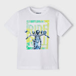 T-Shirt Mezza Manica Bianca In Cotone Neonato MAYORAL 3011T - MAYORAL - LuxuryKids