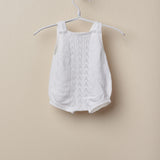 Pagliaccetto Bianco In Filo Traforato Neonati Wedoble 01350 - WEDOBLE - LuxuryKids