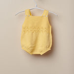 Pagliaccetto Con Bretelle In Filo Traforato E Lavorato Neonata WEDOBLE 06305A - WEDOBLE - LuxuryKids