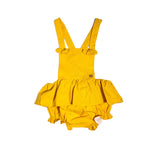 Salopette In Cotone Con Balze Bambina YOEDU 3982 - YOEDU - LuxuryKids