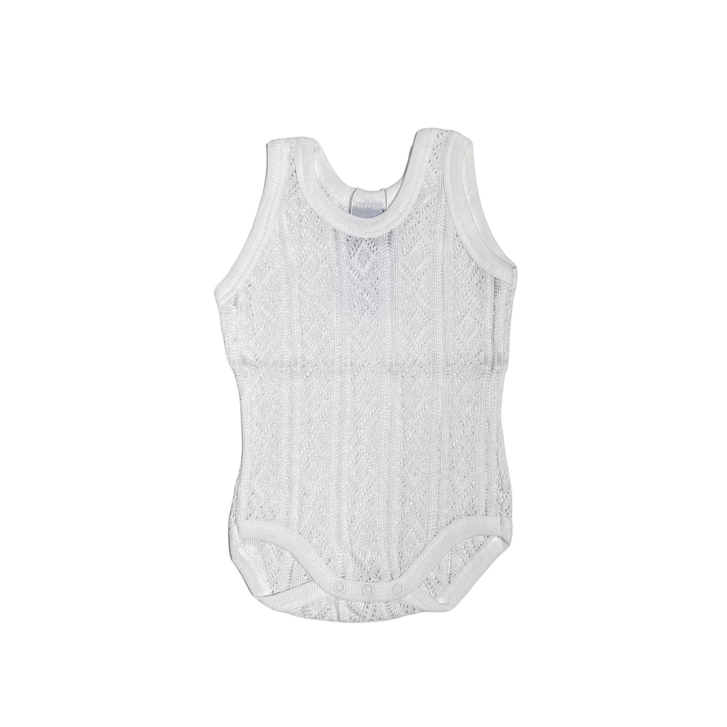 Body Spalla Stretta In Cotone Traforato Neonata-o Unisex BABIDU 1013 - BABIDU - LuxuryKids