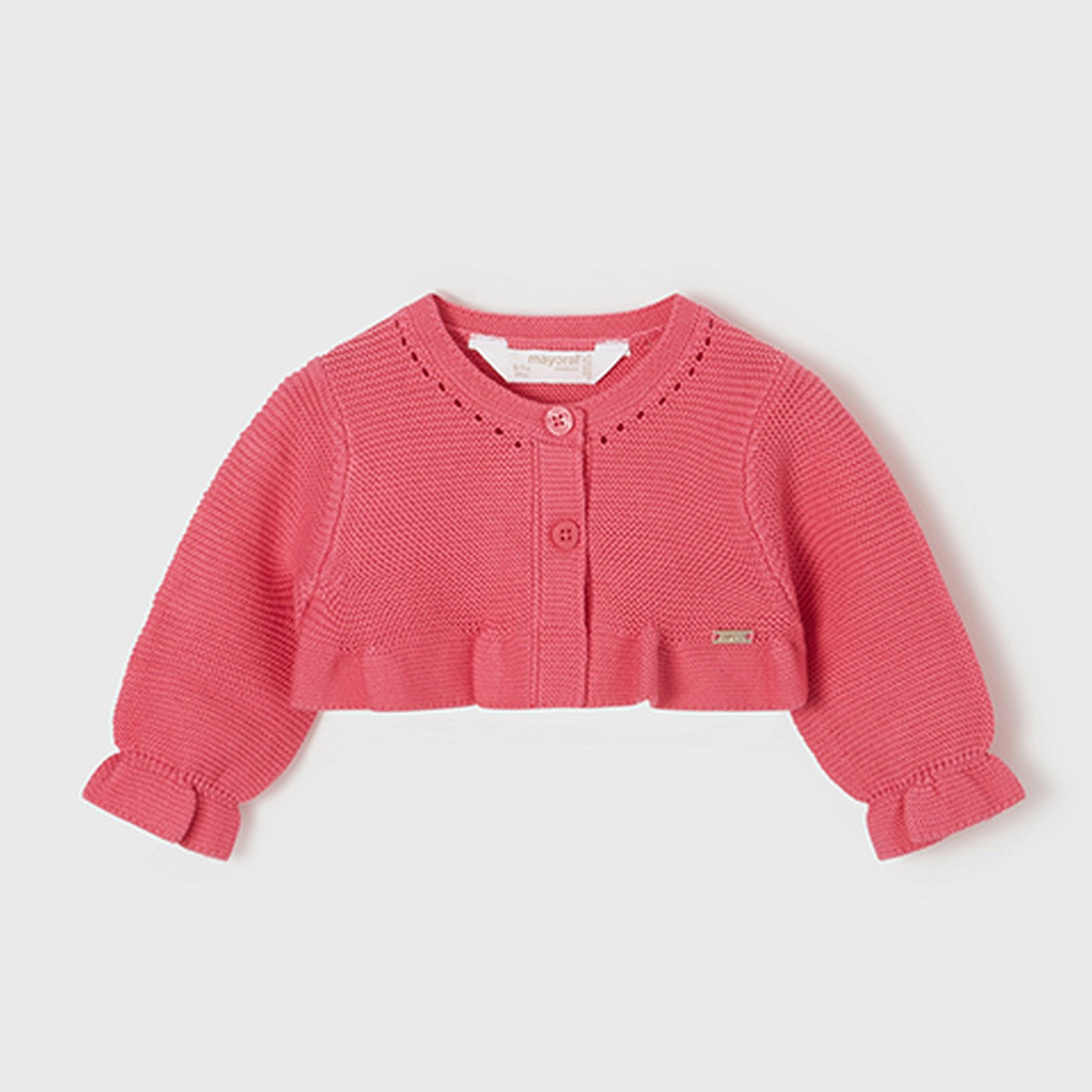 Cardigan Fucsia In Cotone Neonata MAYORAL 318F - MAYORAL - LuxuryKids