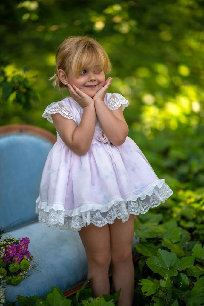 Abito Elagante Cerimonia Con Culotte In Organza Rosa Bambina MIMOSA DARLENE - MIMOSA - LuxuryKids