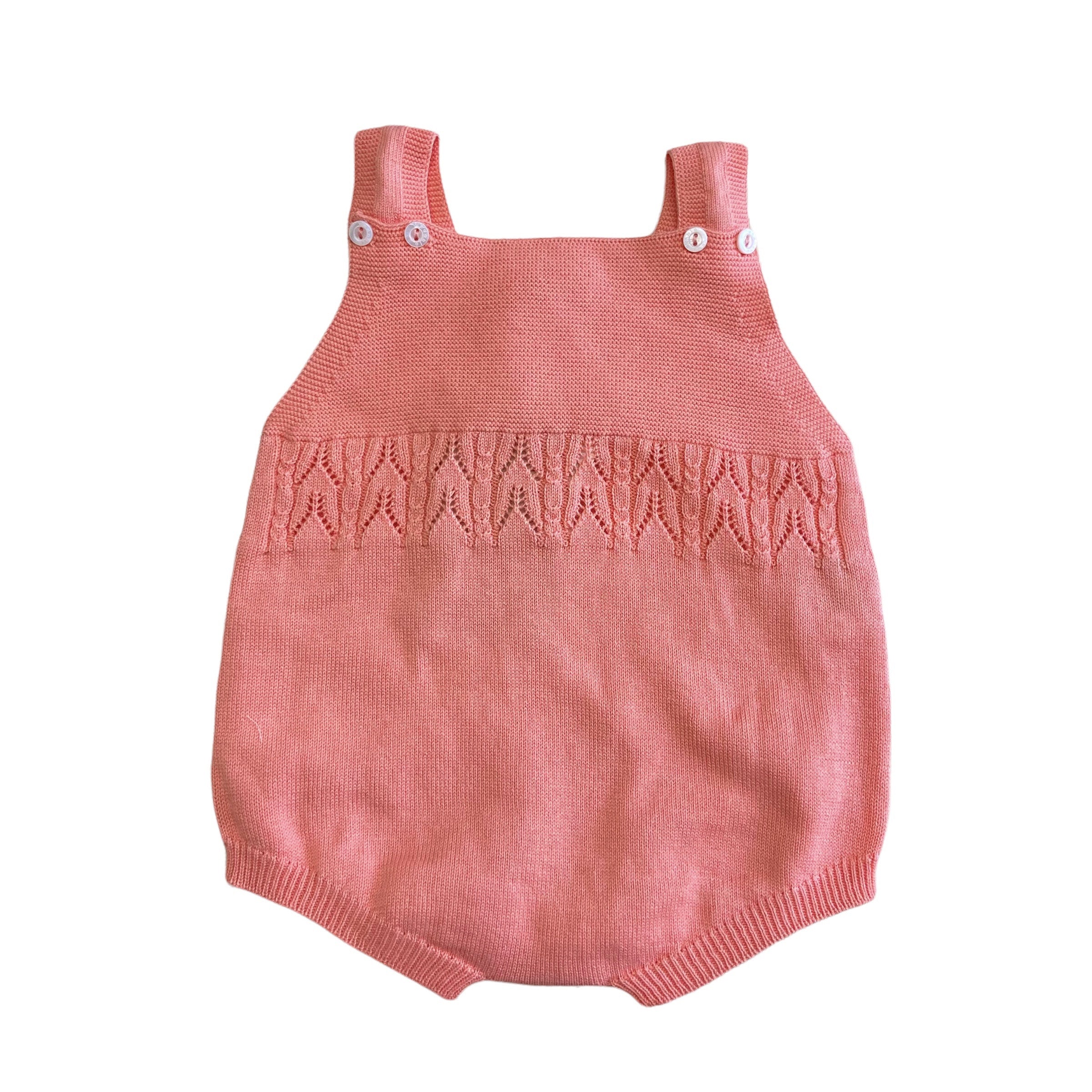 Pagliaccetto Con Bretelle In Filo Traforato E Lavorato Neonata WEDOBLE 06305A - WEDOBLE - LuxuryKids