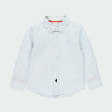 Camicia Manica Lunga Fantasia A Righe In Misto Lino Bambino BOBOLI 734228 - BOBOLI - LuxuryKids