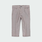 Pantalone Elegante Lungo Grigio In Misto Lino Neonato BOBOLI 714237 - BOBOLI - LuxuryKids