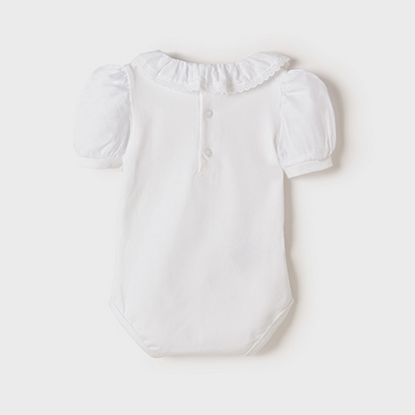 Body Elegante Mezza Manica Bianco In Cotone Neonata MAYORAL 1701M - MAYORAL - LuxuryKids