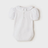 Body Elegante Mezza Manica Bianco In Cotone Neonata MAYORAL 1701M - MAYORAL - LuxuryKids