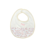 Bavetta In Cotone Panna Con Fantasia Floreale Neonata VALENTINA BEBES FA20 - VALENTINA BEBES - LuxuryKids