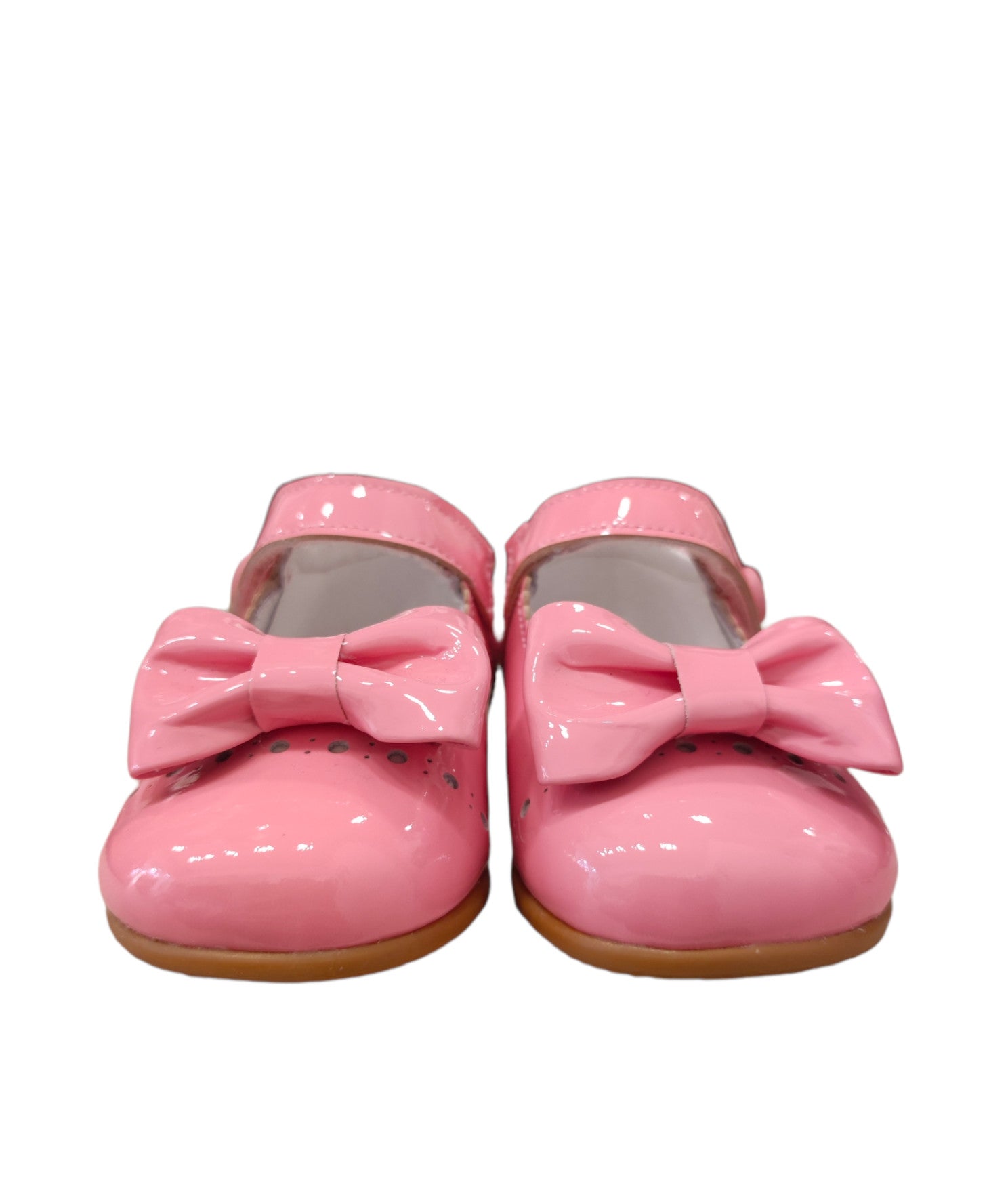 Ballerina Primi Passi In Vernice Lucida Con Fiocco Neonata QKIS 1006V - QKIS - LuxuryKids
