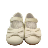Ballerina Primi Passi In Pelle Con Fiocco Bambina QKIS 1006 - QKIS - LuxuryKids