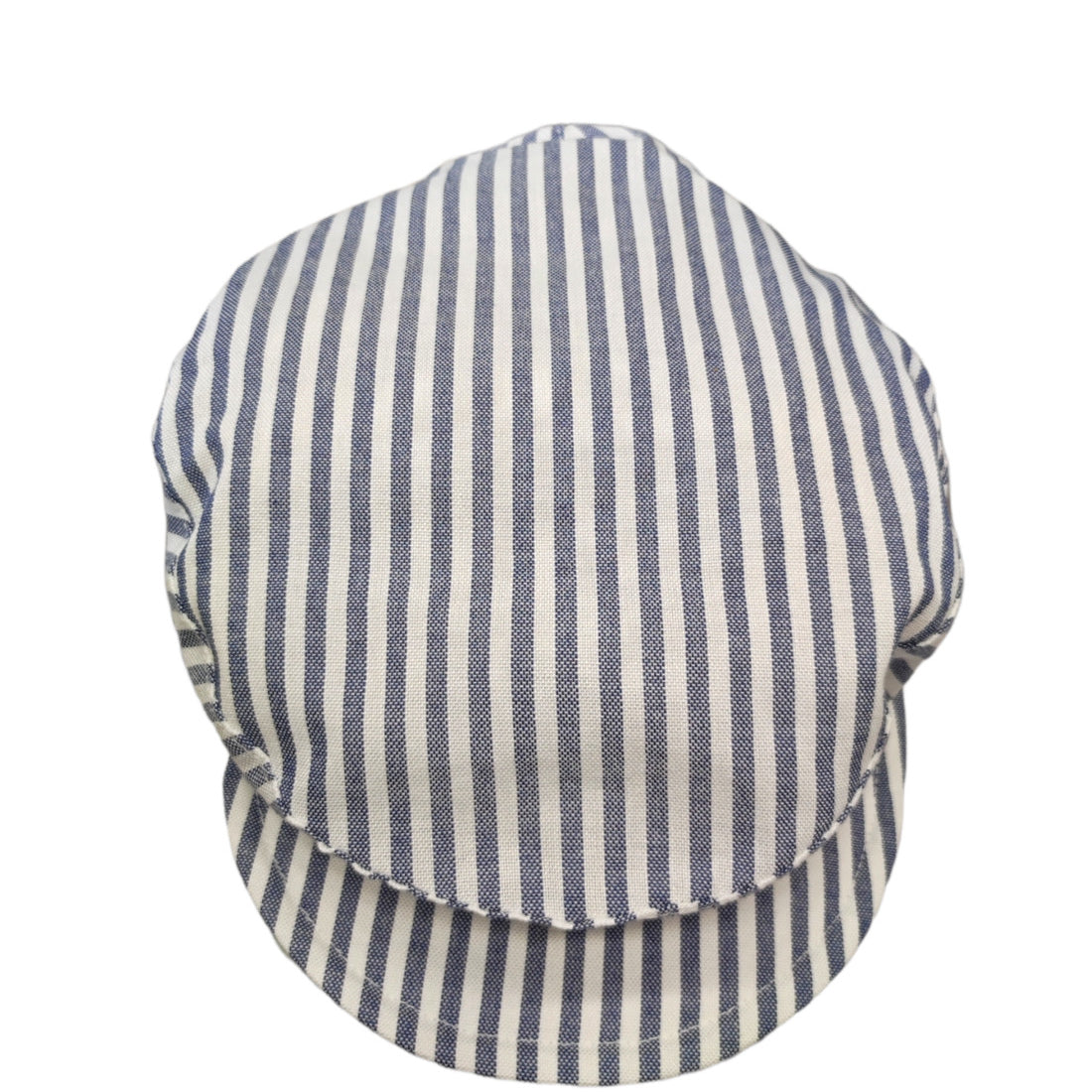 Coppola Neonato Righe Bianco e Blu In Lino B1253AC BUFI - BUFI - LuxuryKids