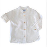 Camicia Bianca Coreana Lino Bambino COCOTE 41155 - COCOTE - LuxuryKids