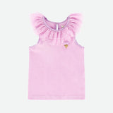 Top In Cotone Con Tulle Sul Girocollo Bambina ANGEL'S FACE EMERSON - Angel's Face - LuxuryKids