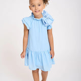 Abito Con Maniche A Sbuffo Celeste Bambina ANGEL'S FACE FERN - Angel's Face - LuxuryKids