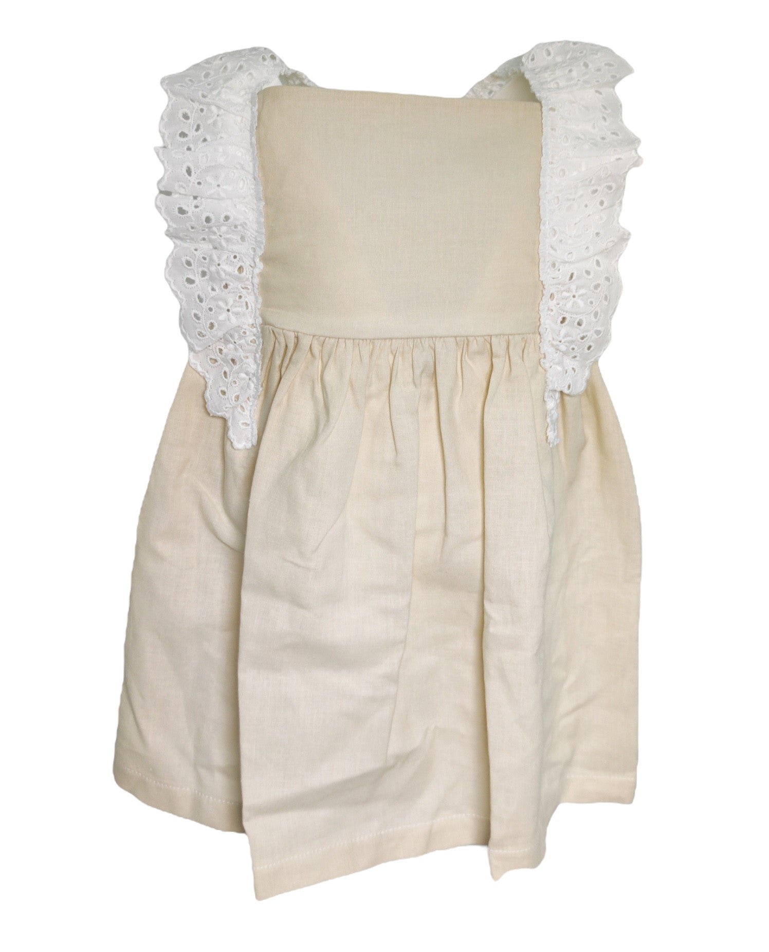 Abito Bambina in Lino Smanicato 94491 BABIDU - BABIDU - LuxuryKids