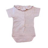 Body Mezza Manica In Cotone Con Ruches Semplice In Cotone CALAMARO 19104 - CALAMARO - LuxuryKids