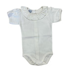 Body Mezza Manica In Cotone Con Ruches Semplice In Cotone CALAMARO 19104 - CALAMARO - LuxuryKids