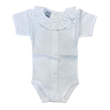 Body Mezza Manica Con Collo Volante In  Cotone Neonata BABIDU 1118 - BABIDU - LuxuryKids