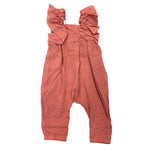 Salopette Intera Bretelle Con Ruches In Cotone Corallo Bambina CALAMARO 32378 - CALAMARO - LuxuryKids