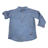 Camicia Manica Lunga In Lino Collo Coreano Semplice Bambino JOSè VARON 42177 - JOSè VARON - LuxuryKids