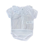 Body Mezza Manica Collo Ruches A Pois In Cotone CALAMARO 19108 - CALAMARO - LuxuryKids