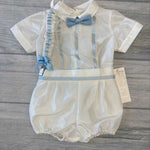 Completo Elegante Cerimonia Con Bermuda E Camicia In Taffetà Neonato PONTO POR PONTO 5794 - PONTO POR PONTO - LuxuryKids
