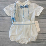 Completo Elegante Cerimonia Con Bermuda E Camicia In Taffetà Neonato PONTO POR PONTO 5794 - PONTO POR PONTO - LuxuryKids