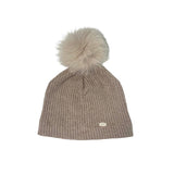 Cappello In Lana Con Pom Pon In Volpe Neonato NINNAOH I22234PEL - NINNAOH - LuxuryKids