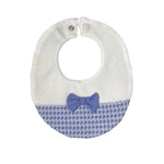 Bavetta In Ciniglia Panna Con Fantasia Pied de Poule Neonato NINNAOH I22256 - NINNAOH - LuxuryKids
