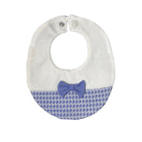Bavetta In Ciniglia Panna Con Fantasia Pied de Poule Neonato NINNAOH I22256 - NINNAOH - LuxuryKids