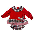 Abitino Con Culotte Rosso Neonata DEL SUR 2074 - DEL SUR - LuxuryKids