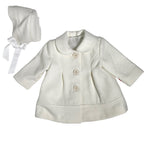 Cappotto Svasato Con Cuffia E Colletto In Panno Neonata DEL SUR 3992C - DEL SUR - LuxuryKids