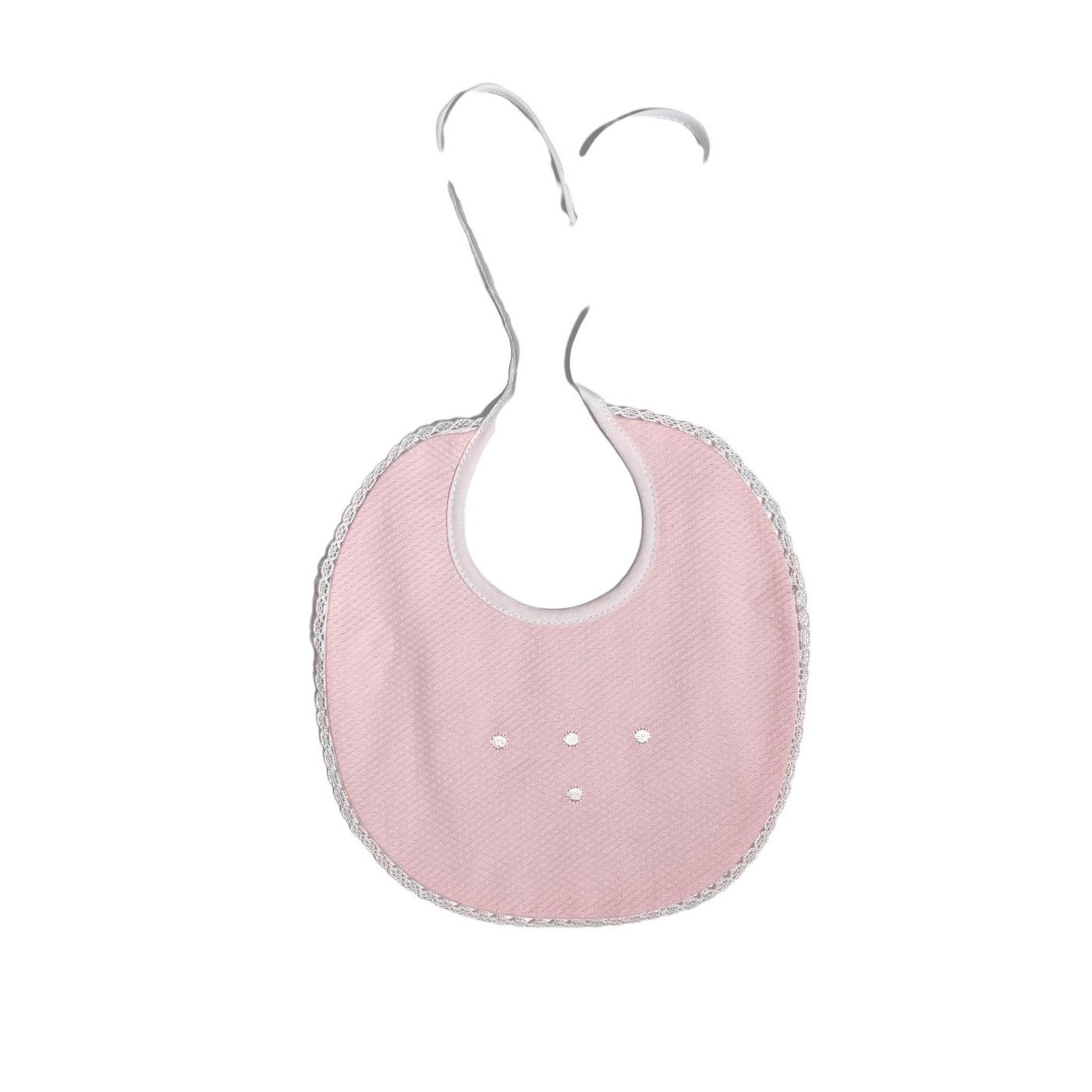 Bavetta In Piquet Con Ricamo Neonato-a SARDON LA552R - SARDON - LuxuryKids