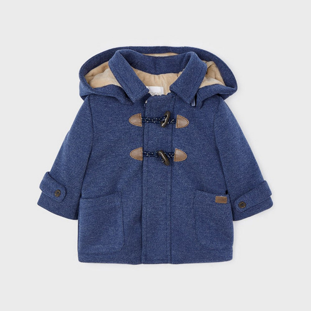 Cappotto Con Alamari In Panno Bluette Neonato MAYORAL 2408 - MAYORAL - LuxuryKids