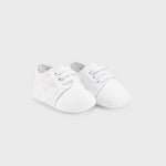 Scarpe Da Culla In Velluto Bianche Neonato MAYORAL 9559 - MAYORAL - LuxuryKids