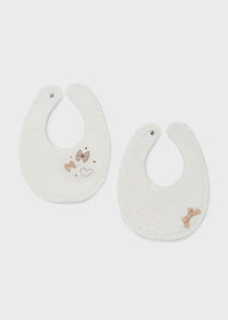 Set Di Due Bavette In Caldo Cotone Neonata MAYORAL 9150 - MAYORAL - LuxuryKids