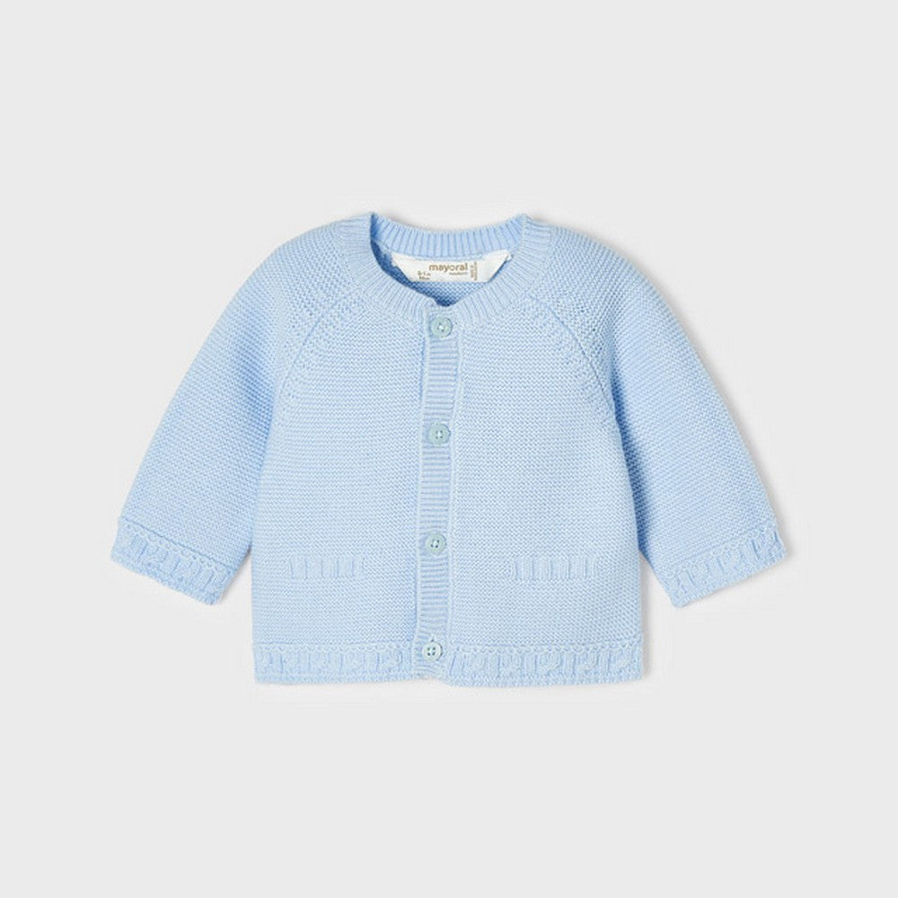 Cardigan In Caldo Cotone Girocollo Neonato MAYORAL 2391 - MAYORAL - LuxuryKids